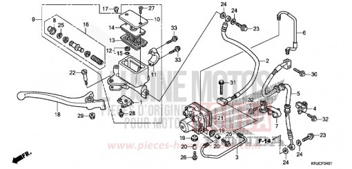 MASTRO FRENO ANTERIORE (FES125A) FES125AC di 2012